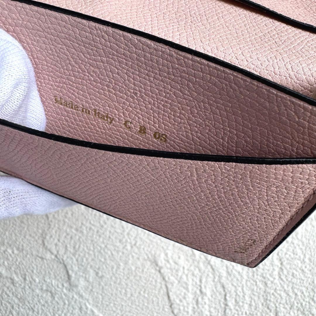 valextraヴァレクストラ 名刺ケース カードケース 財布 チークピンク