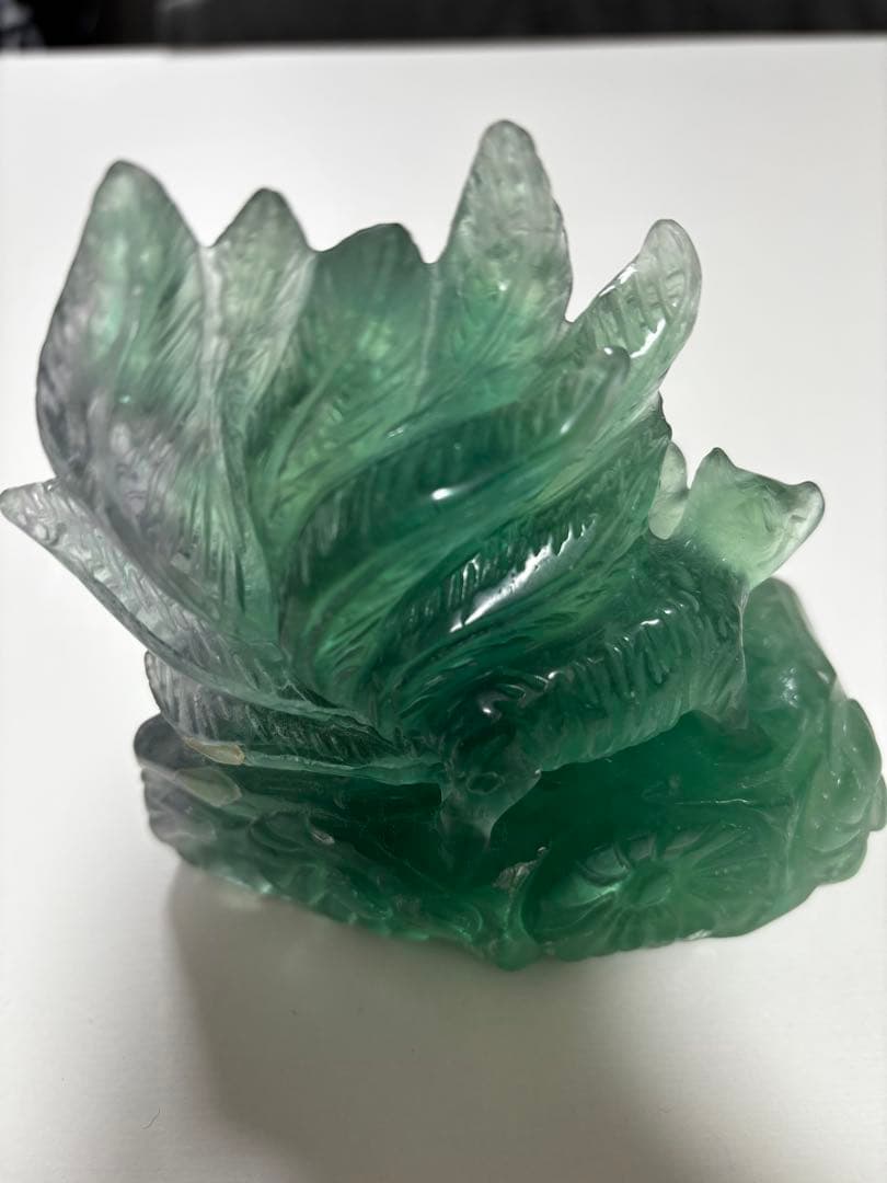 フロライト九尾置き物天然石