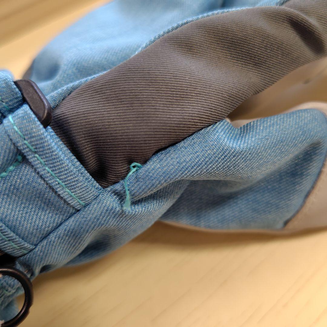 ICEPARDAL スキーウェア　上下セット 黒 水色 手袋付き