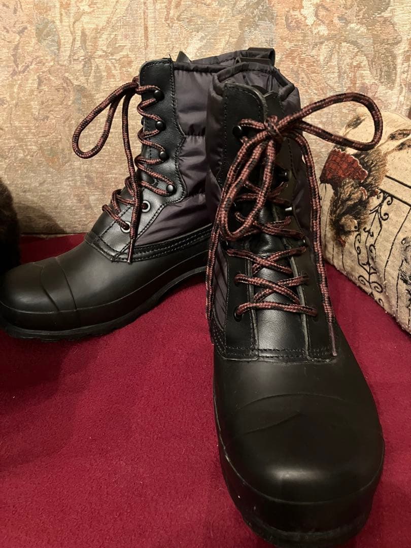 ハンター Hunter スノー レイン ブーツ　黒　ブラック　レディース　美品