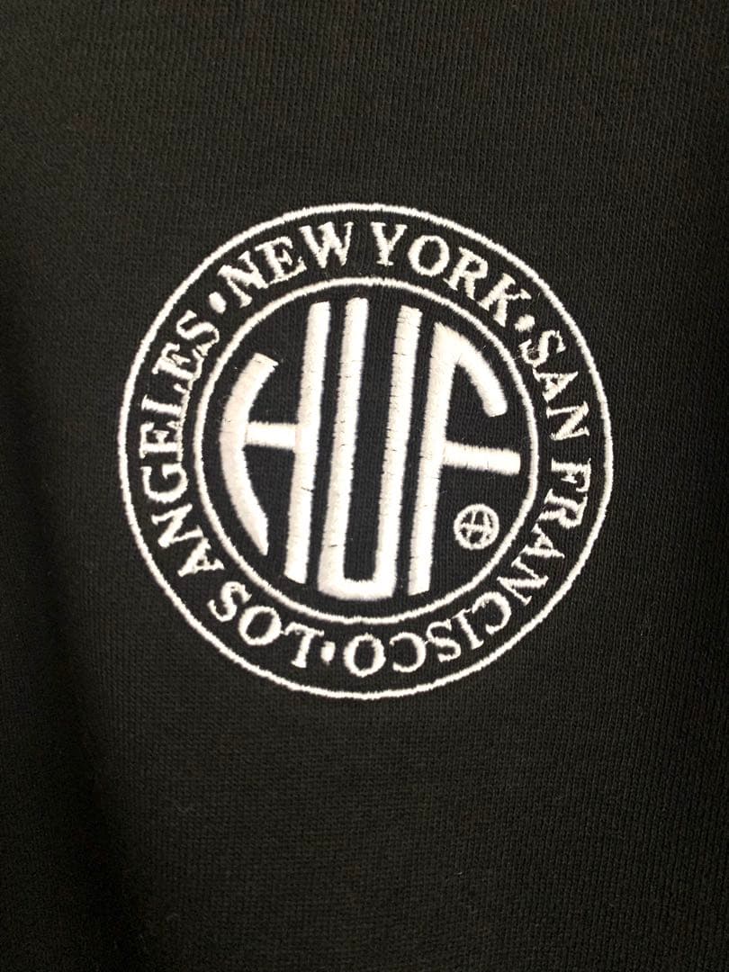 レア品⭐︎HUF ハフ ハーフジップ スウェット トレーナー ブラック　M