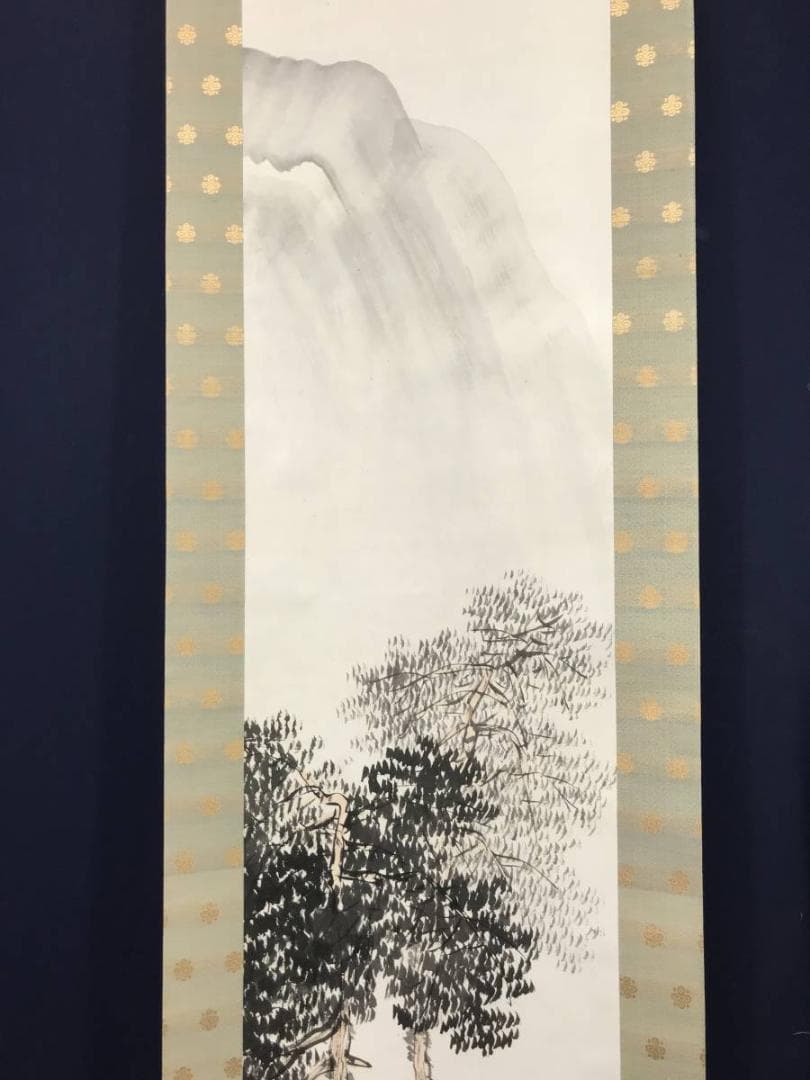 【真作】田中頼璋/樹下高士図/人物図/山水図/掛軸/名家伝来/AC-69