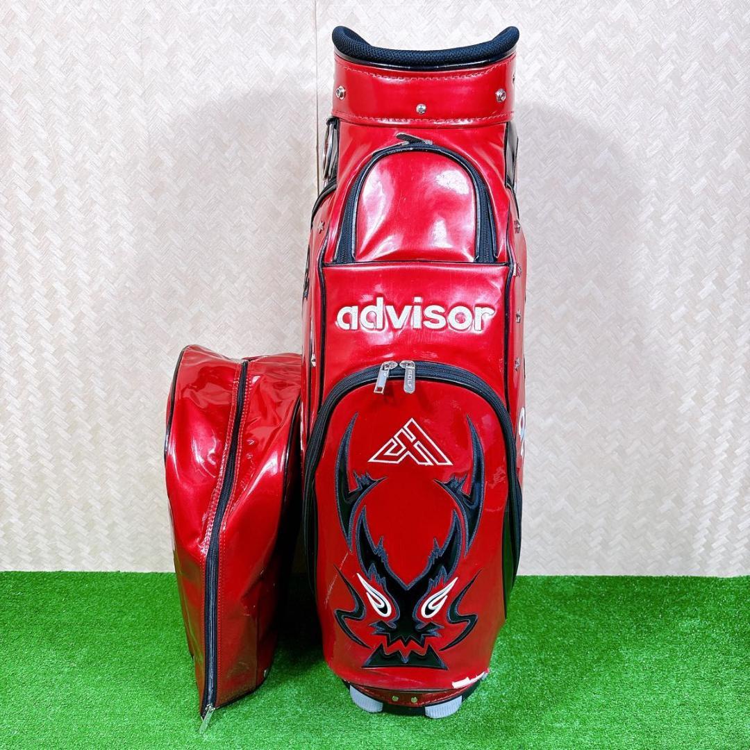 advisor キャディバッグ　カートタイプ　ドラゴン　レッド