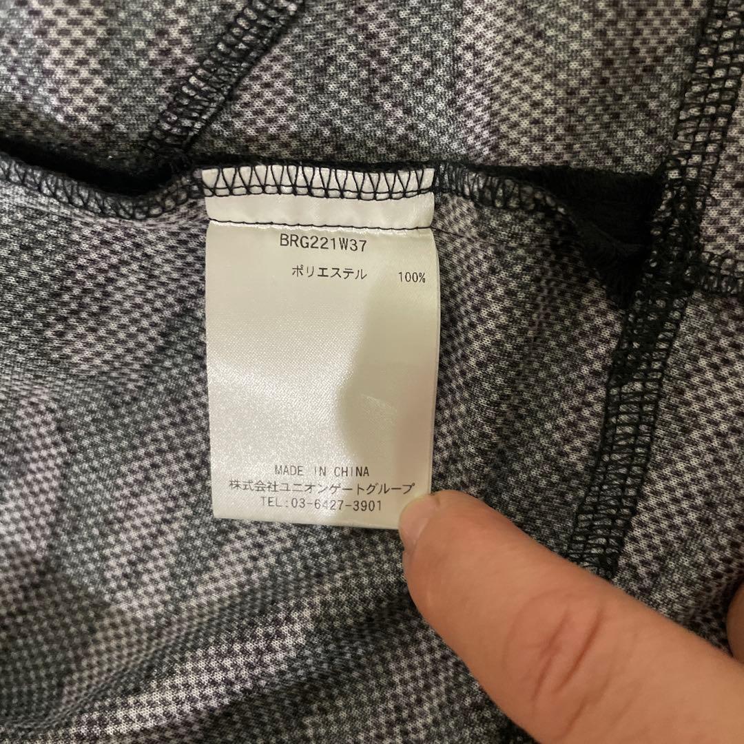 BRIEFING ポロワンピース 黒 フリル裾 S ブリーフィング