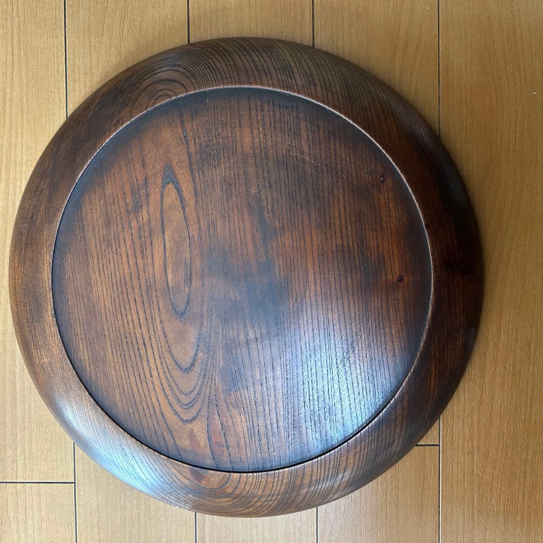 烏城彫 富士山 伝統工芸 銘 螺钿 春峰39.5cm 木彫り茶盆 3枚セット