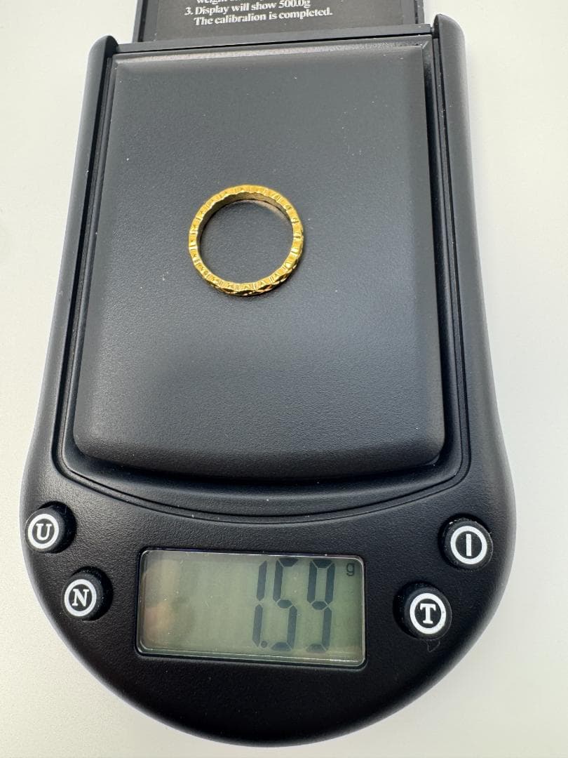 《美品/日本製18金》ゴールド 編み込みデザイン リング1.59g 11号