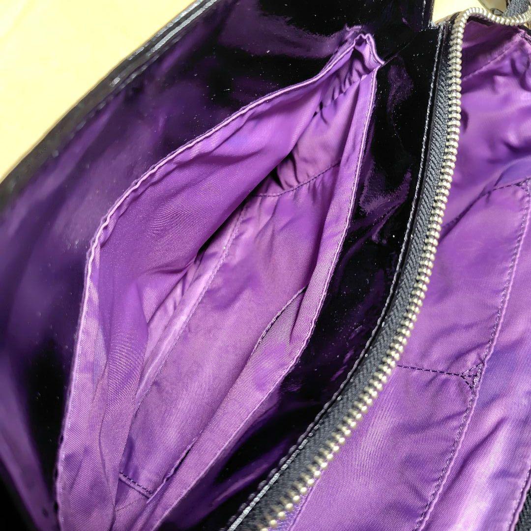 未使用級 アナスイ ショルダー ハンドバッグ バタフライ 蝶 エナメル チャーム