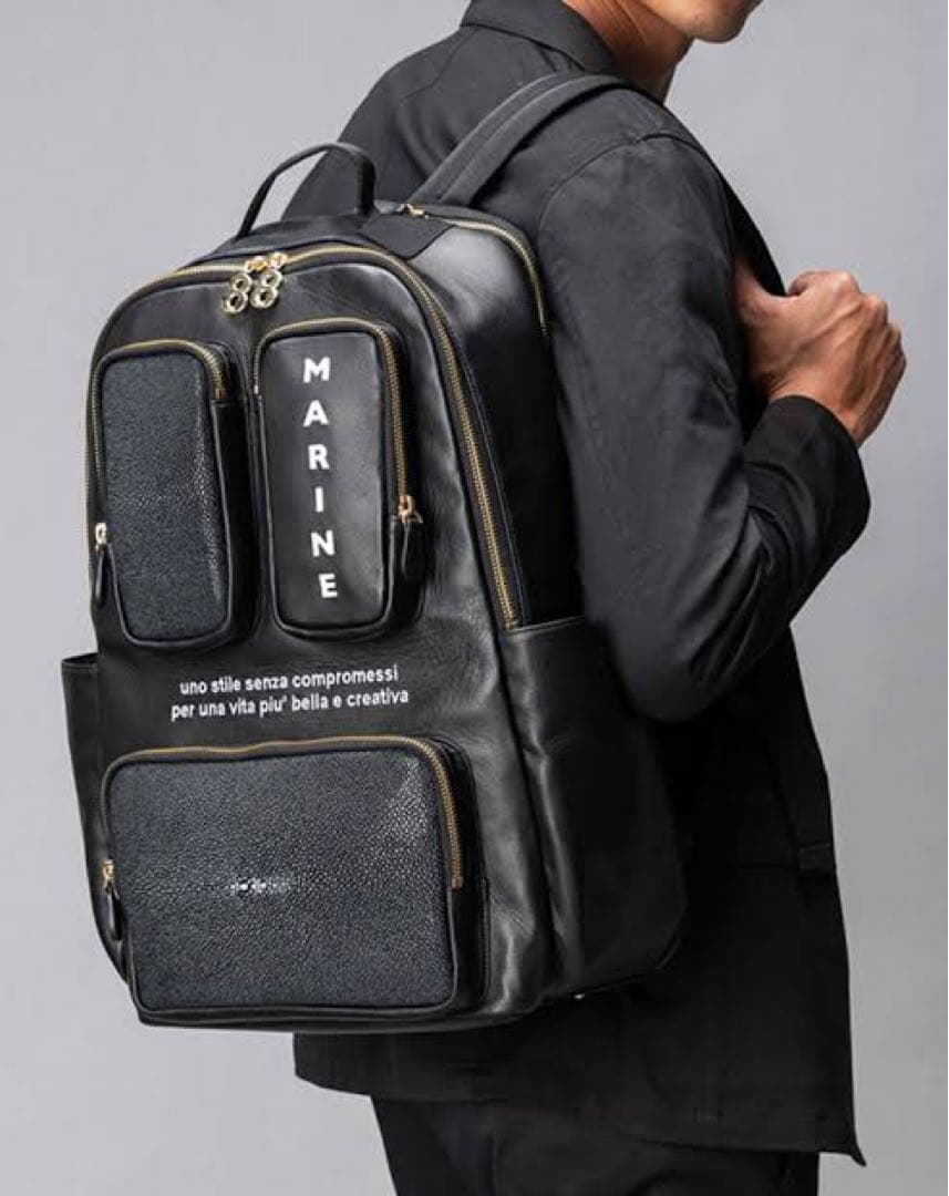 muta MARINE 希少 ガルーシャポケットレザーバックパック