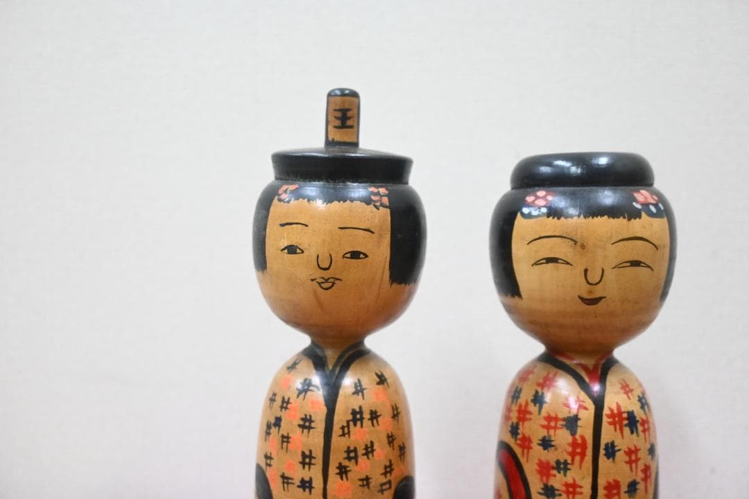 伝統こけし　木地山こけし　小椋久太郎　激レア　夫婦こけしセット貴重品