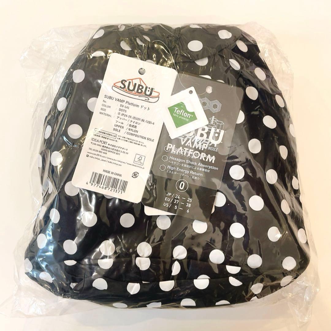 subu SUBU スブ　レイ着用　厚底　DOT ドット 水玉 24　25 新品