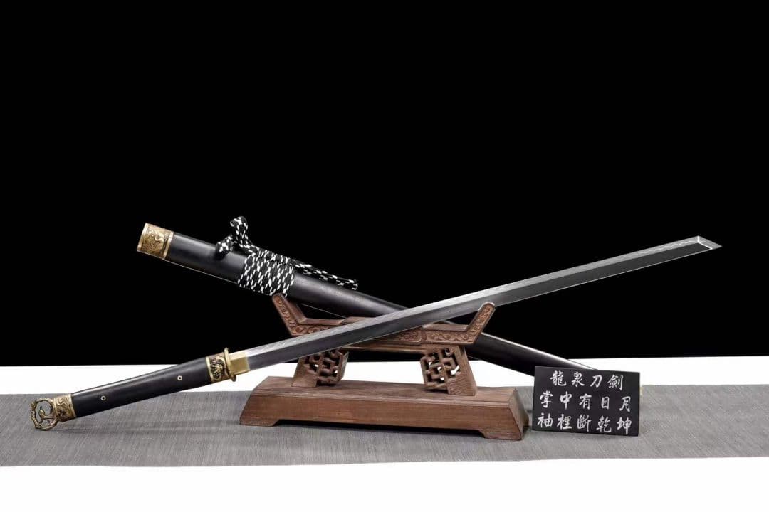 竜鳳唐横刀（烏木焼刃金） 古兵器 武具　刀装具　日本刀　模造刀 居合刀 長尺