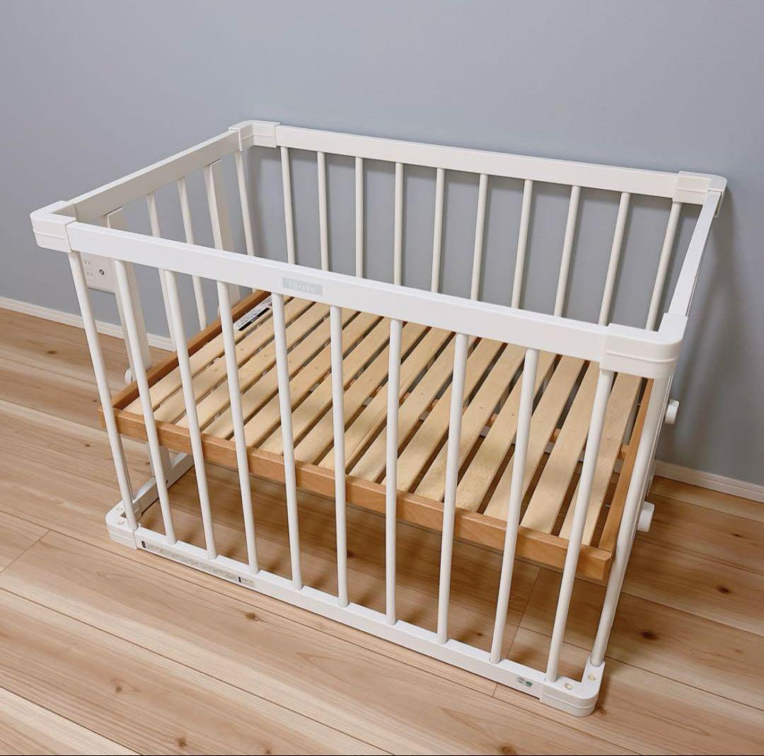 ※レオ( ´ ▽ ` ) ベビーベッド 木製ファルスカミニジョイントベッド