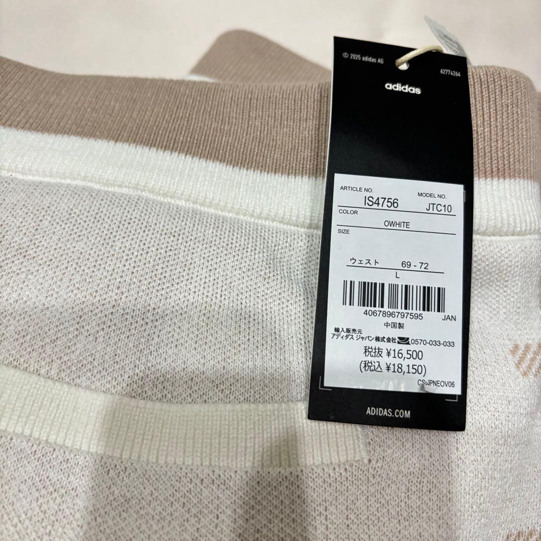 新品adidas ゴルフ　上品なクラシックスタイルセットアップ チェック　ニット