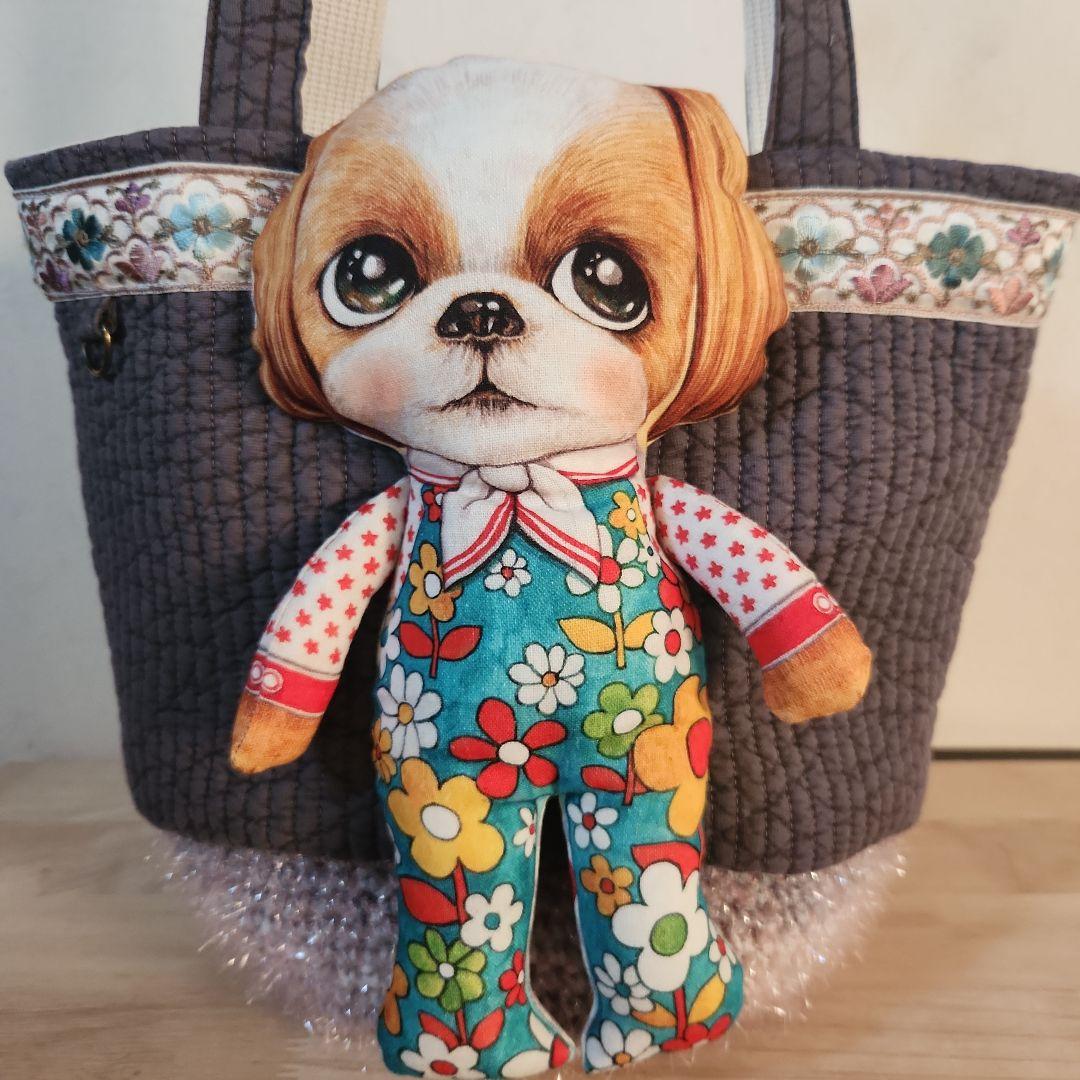 れ*ゃ様 コヤンイサムチョン　アンコちゃんヌビと毛糸のカゴバック ハンドメイド