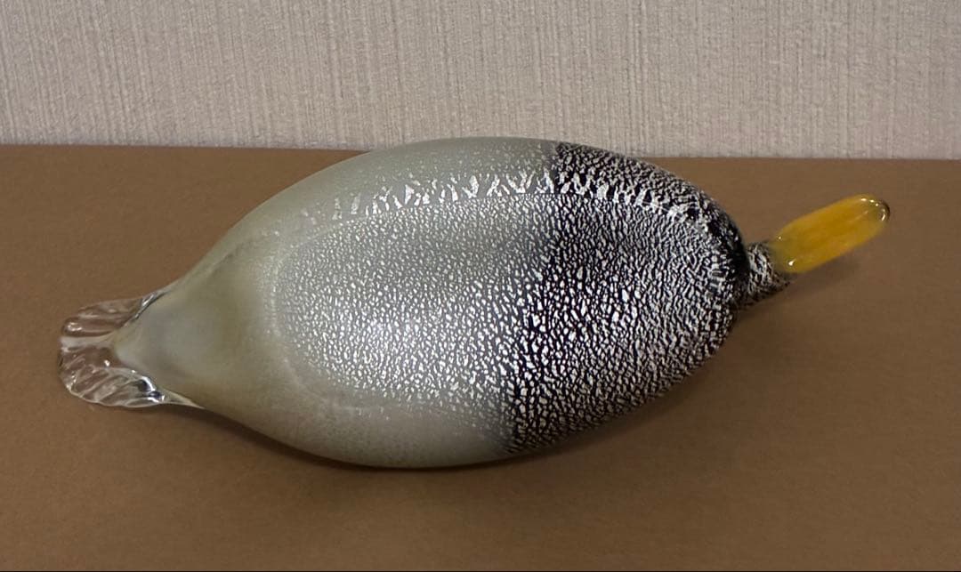 ムラーノ Murano アートガラス ガラスオブジェ アヒル マガモ 水鳥 置物