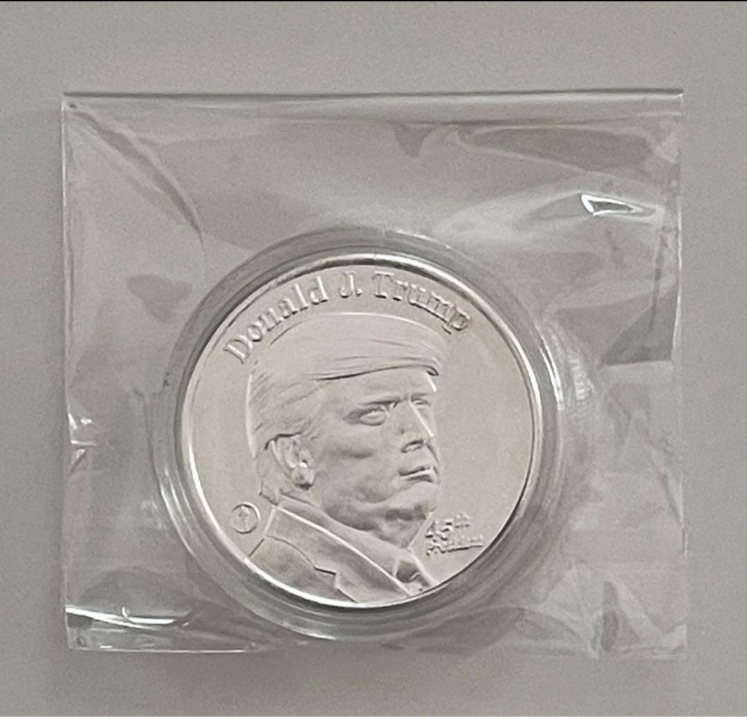 新品　1 トロイ・オズ .999 純銀メダル ドナルド・トランプ　ホワイトハウス