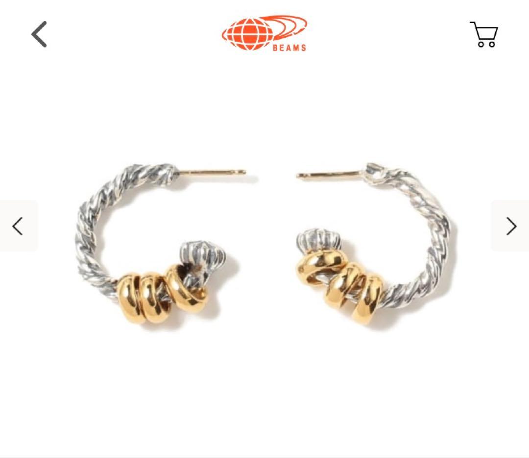 BILL WALL LEATHER ツイスティフープピアス スモール BEAMS