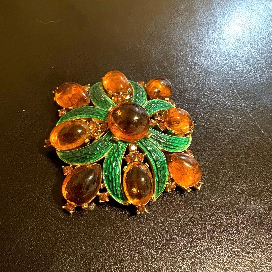 【50s.60s】TRIFARI トリファリ　ヴィンテージ　ブローチ