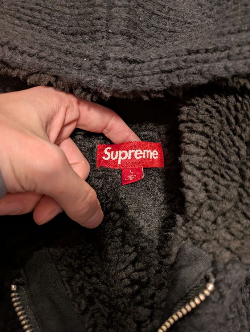 トップス Supreme FauxShearlingLined ZipUp Sweater