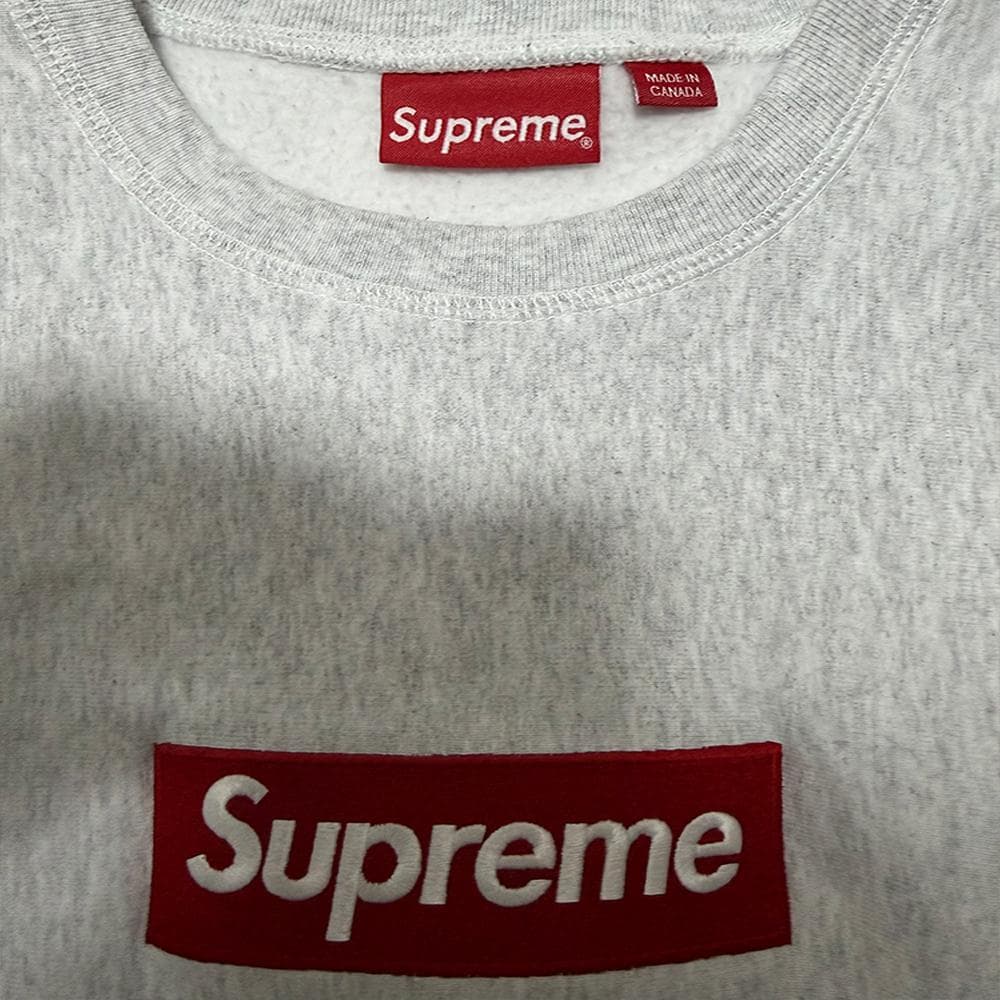 トップス Supreme Box Logo Crewneck Sweat 18FW Ash