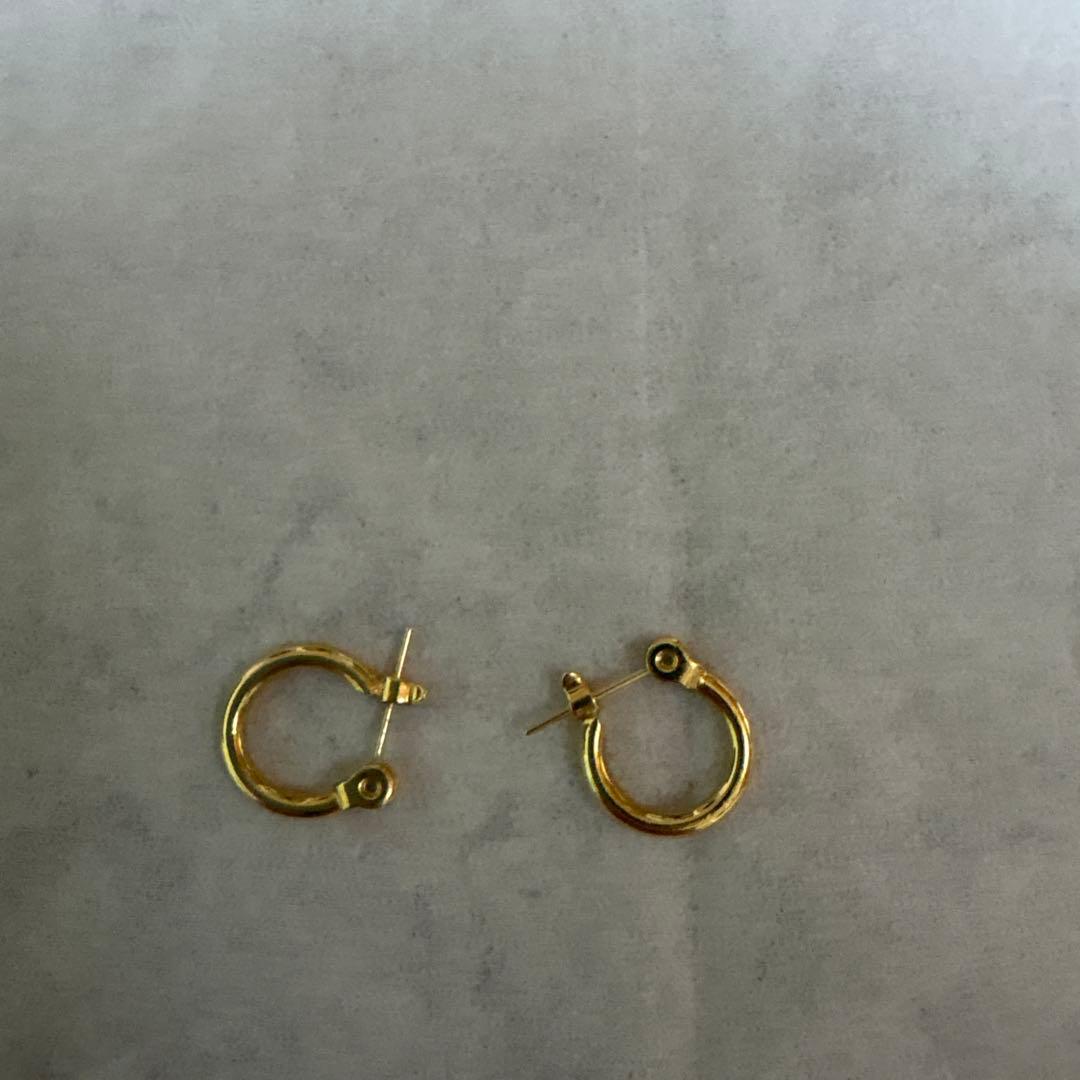 k18ゴールドフープピアス 15mm 1.6mm