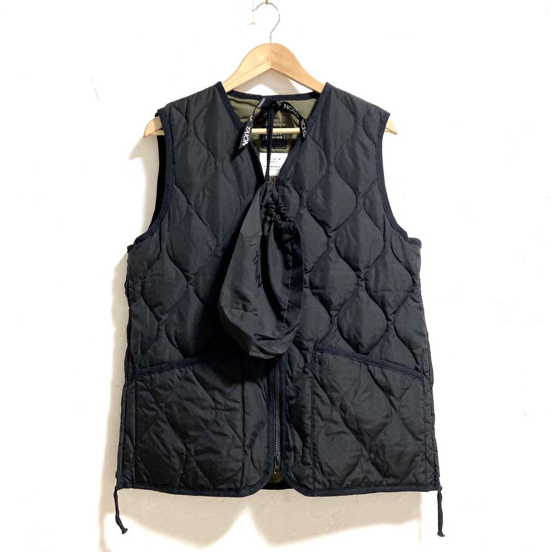 【新品タグ付き】TAION フーデッドコート ダウンベストセット　ブラック　L