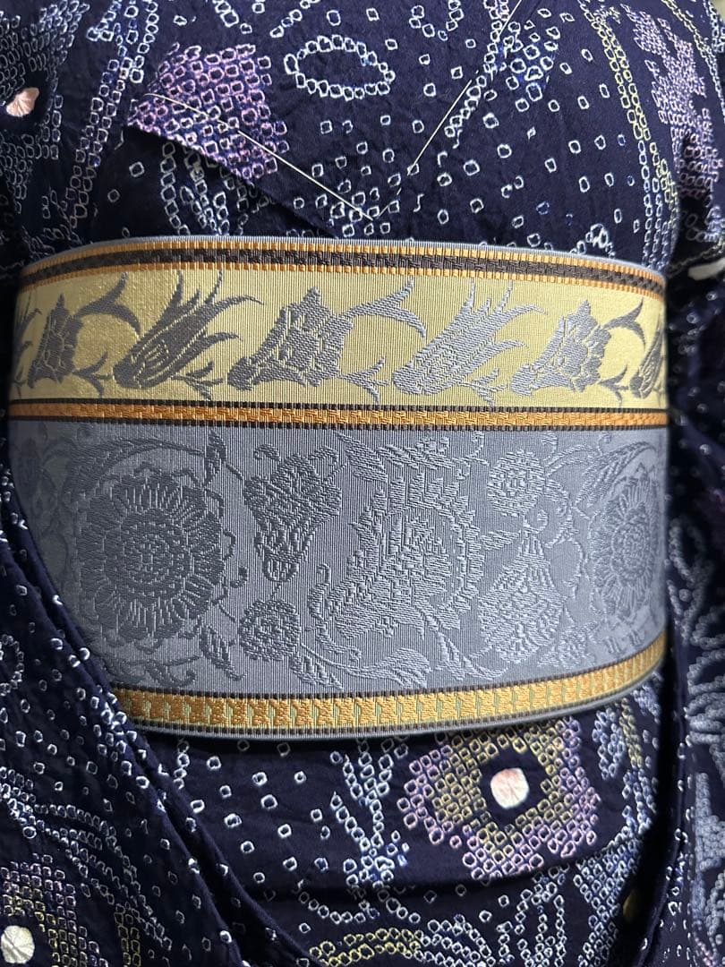 2点セット❣️新品美品✨トールサイズ✨有松鳴海絞り浴衣　藍染に紫