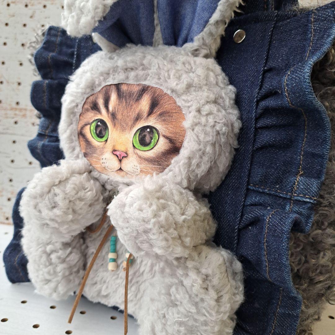 n*o様 コヤンイサムチョン　リトルサンダー　デニムリメイクフリルトートバッグ