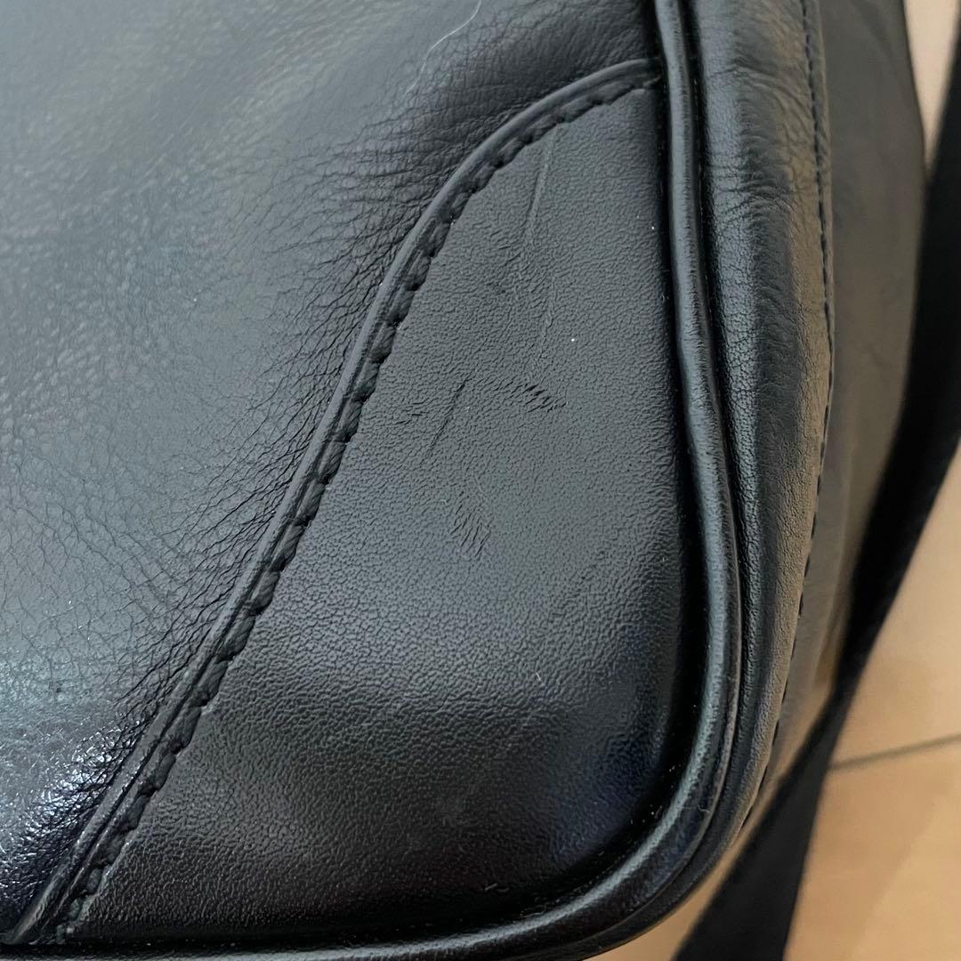 【美品】フジタカ ビジネスバッグ ブリーフケース レザー 2way 2層式 黒