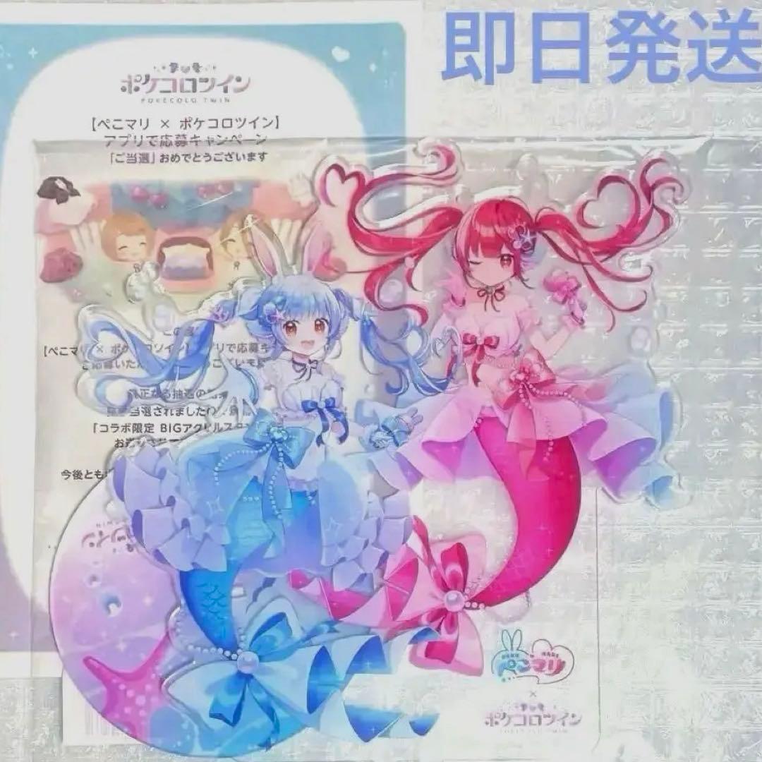 ポケコロツイン ぺこマリ コラボ限定 BIGアクリルスタンド 当選品