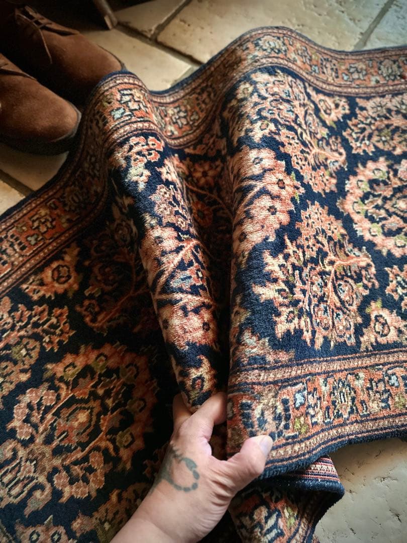 トライバルラグ　ヴィンテージラグ　ペルシャ絨毯　サルーク　ヴィレッジラグ　美品