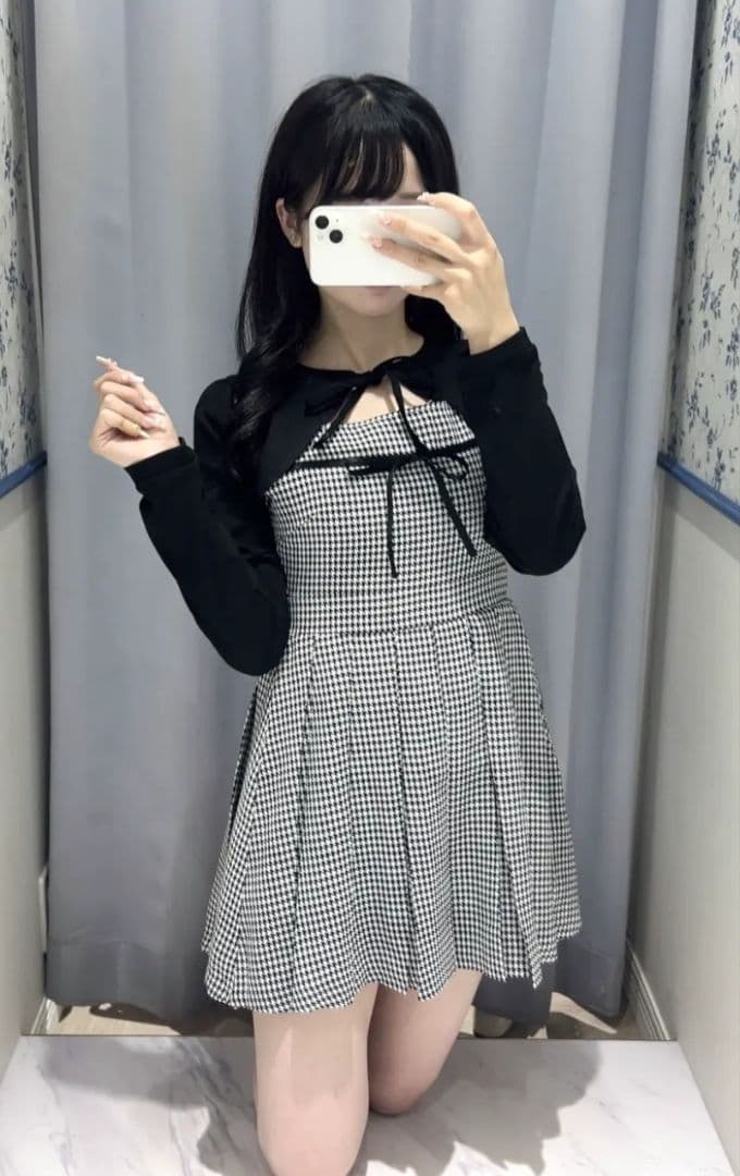 evelyn　プリーツセットワンピース　千鳥