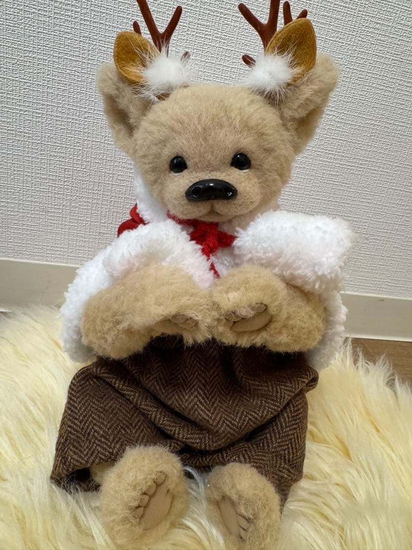 海外作家様作　トナカイコスチュームのテディベア