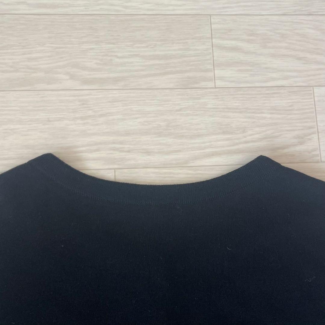 【極美品】フォクシー レース切替 ニット カーディガン コットン 黒 サイズ40