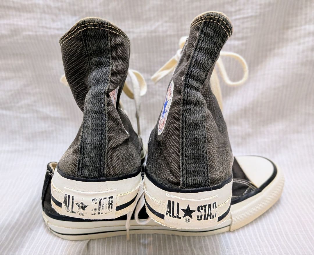 80s コンバース　オールスター　ハイカット　黒　28㌢　9ハーフ　USA製