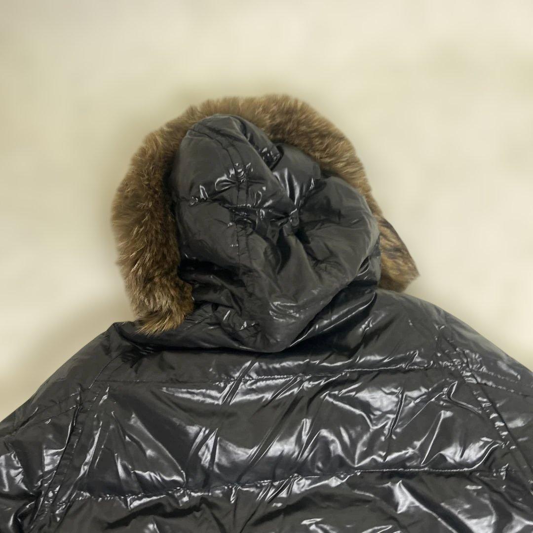 【美品】モンクレール アンドレ リバーシブルダウンコート ブラック　ファー　L