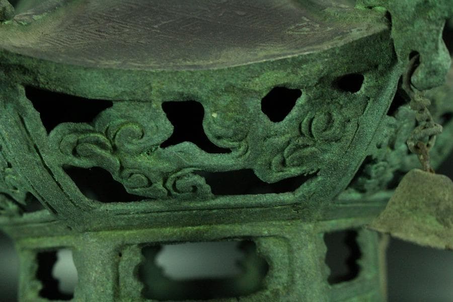 古銅 吊灯籠 高32cm(K-YC583)