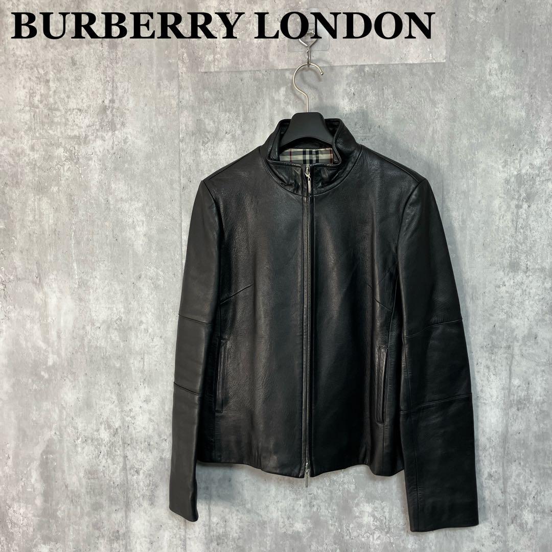 希少 BURBERRY LONDON ノバチェック レザージャケット 38