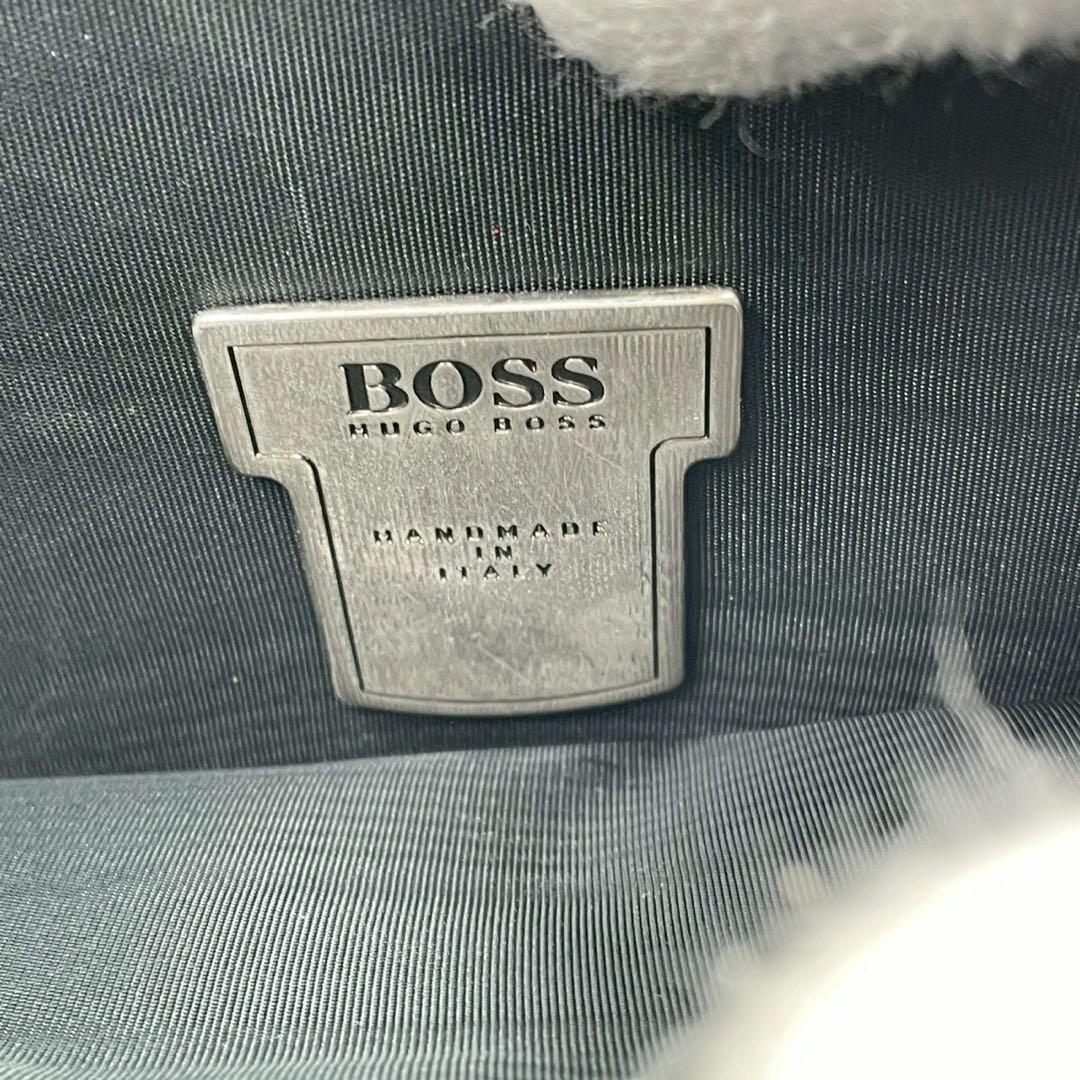 良品　ボス　ビジネスバッグ　レザー　鍵金具　通勤　保存袋付　ブラック