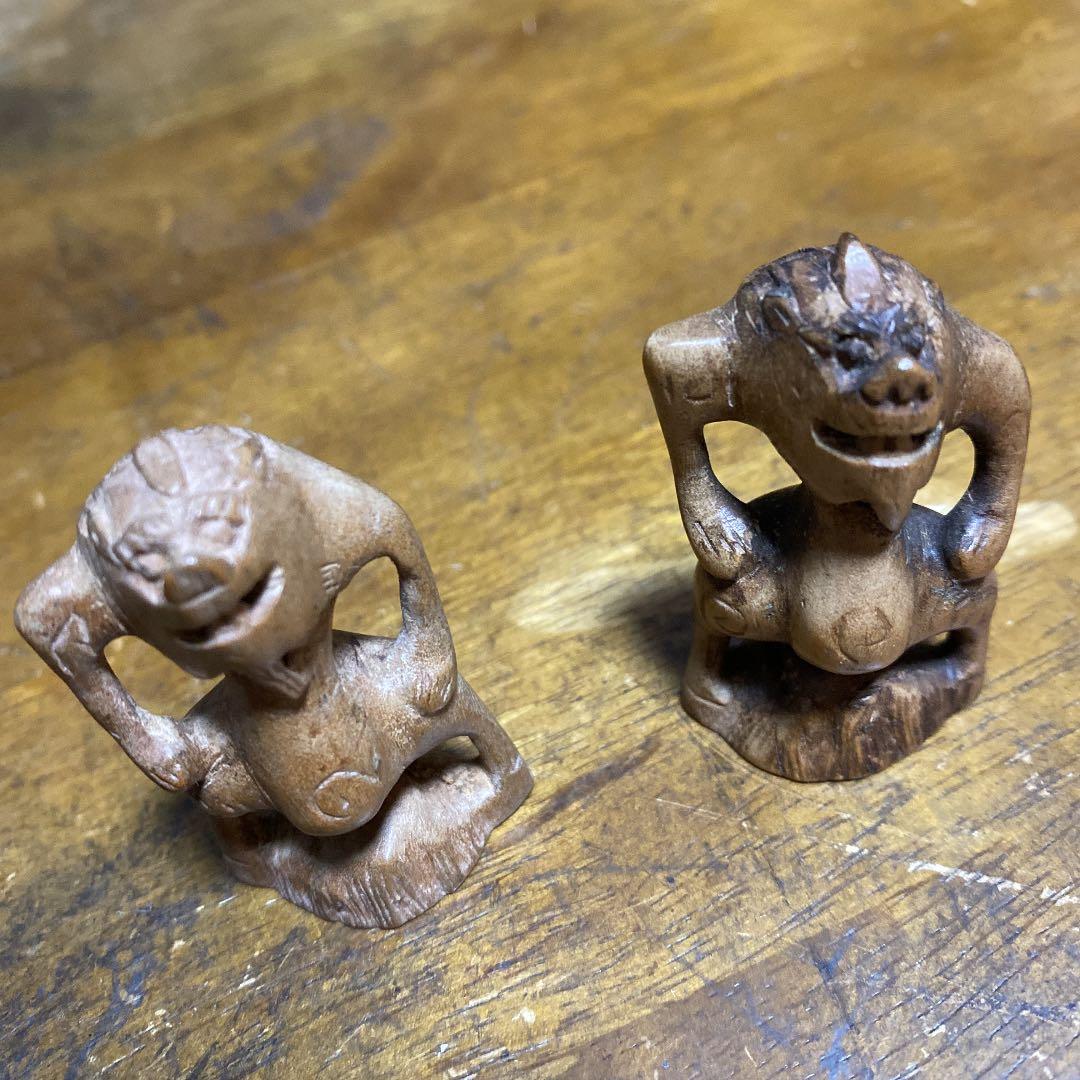 専用　天邪鬼根付一対セット