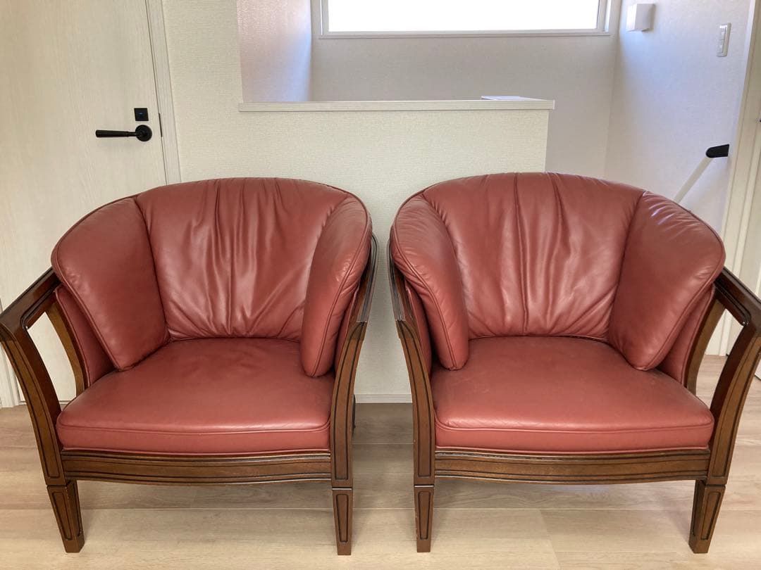 【2脚あり】マルニ木工 地中海ロイヤル シリーズ シャルル アームチェア 本革