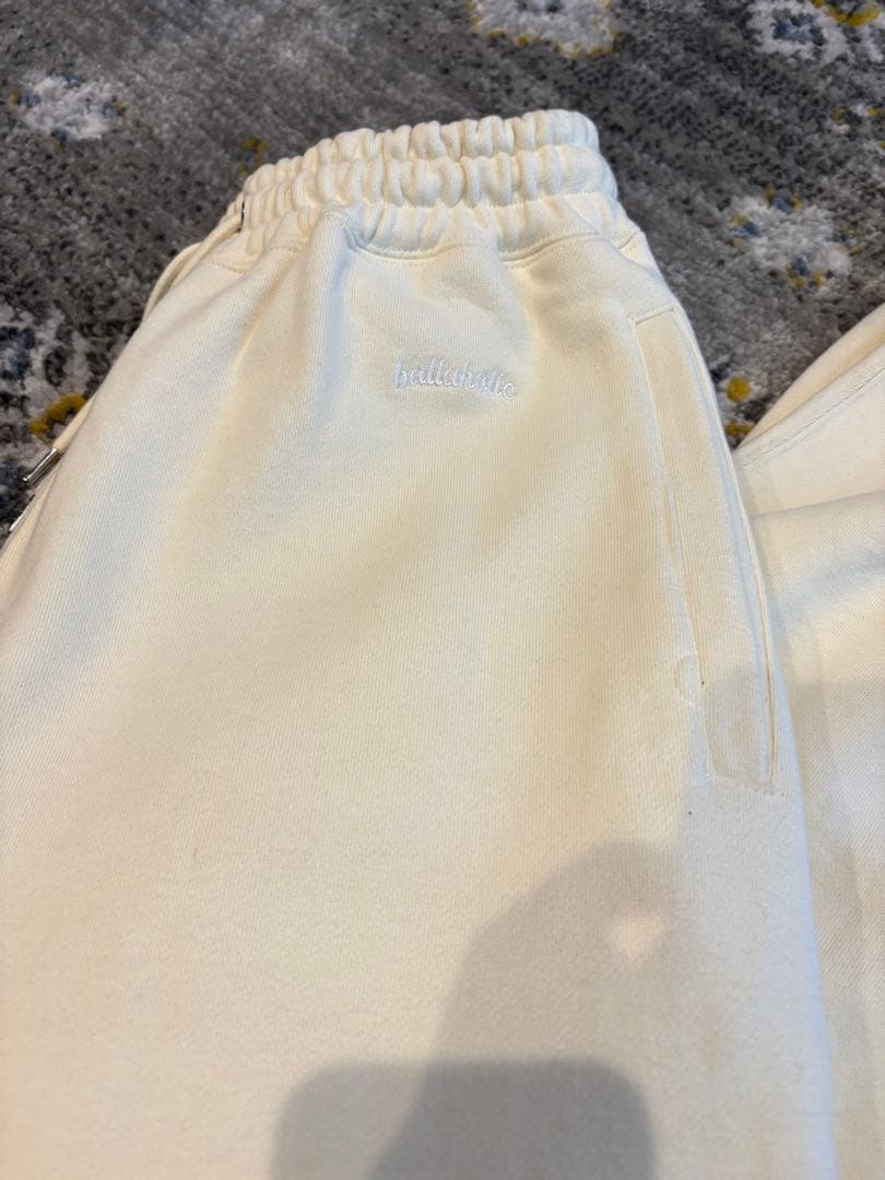 ballaholicスウェットパンツクリームLアシックスメンズレディースバスケ