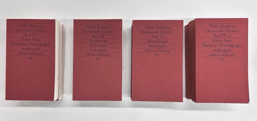 ヴァルター・ベンヤミン著作集全12巻 1980年版Suhrkamp Verlag