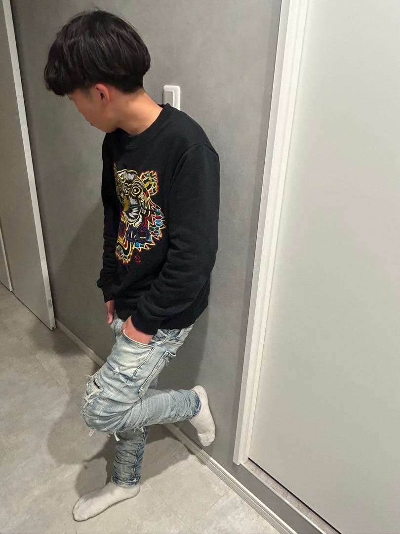 mnml ダメージ加工 スキニーデニム