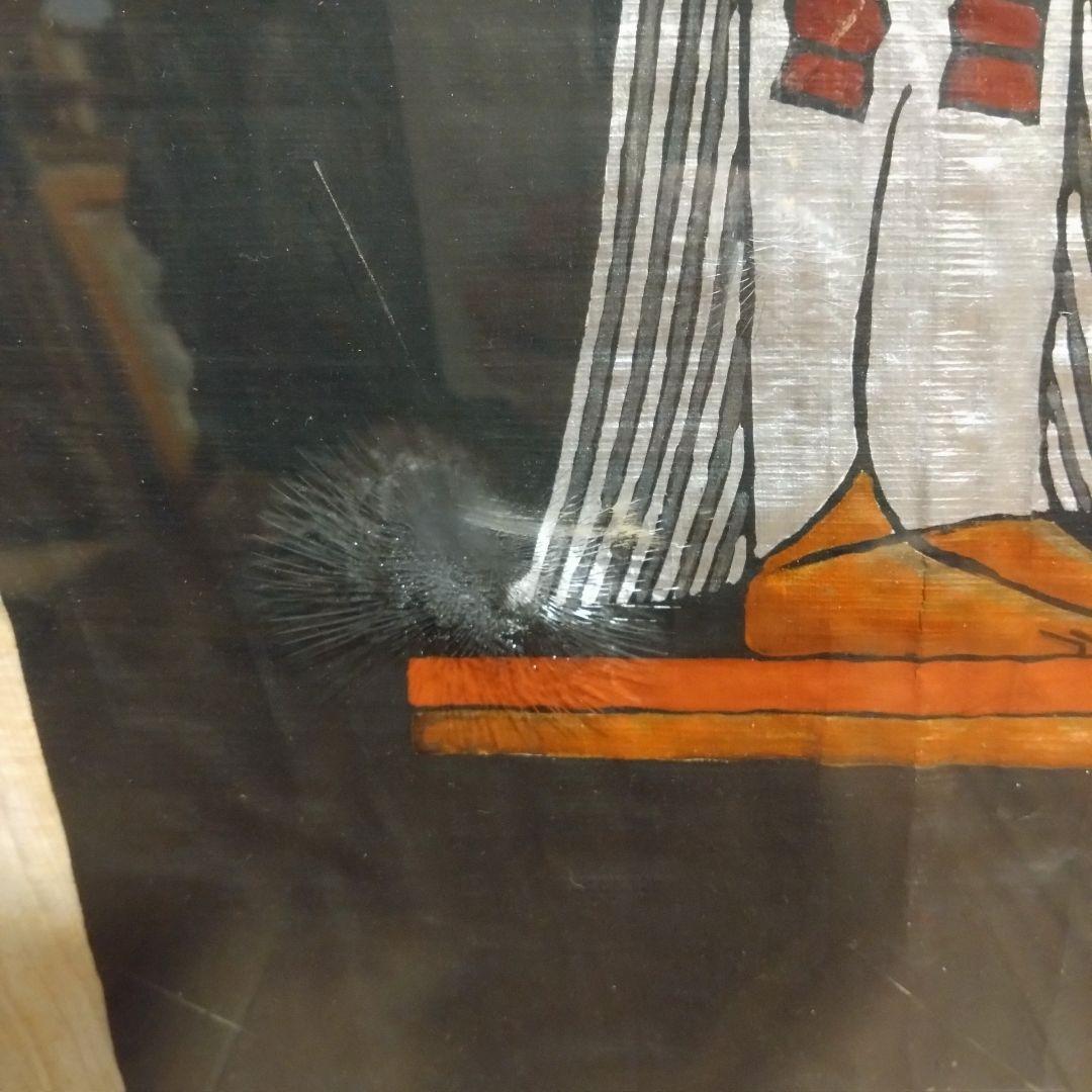《値下げOK》大型額装 エジプト パピルス画 額装済 S.Ghariib