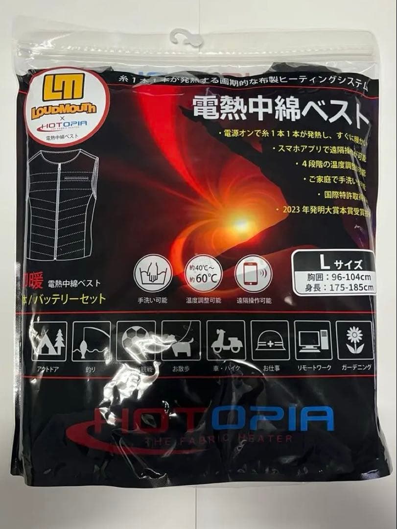 ラウドマウス HOTOPIA中綿電熱ベスト シャガデリックシルバー