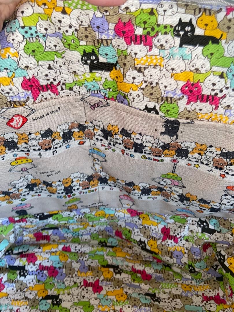 サイドポケット付きトートバッグ　トランク風ポーチ　LR⭐︎