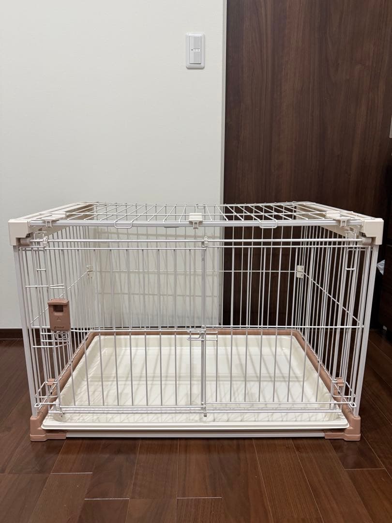 【引き取り限定】リッチェル 犬用ケージ サークル 室内用 トレー付き 天井付
