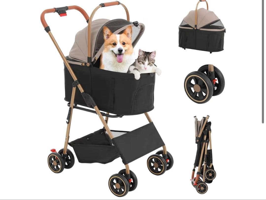 2026防水60cmゆりかご・多頭】TRAIL TAIL ペットカート 多頭