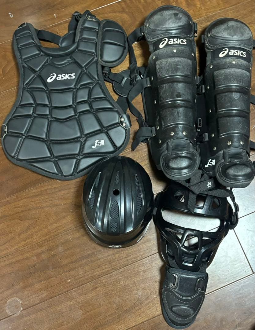asics キャッチャー防具セット Mサイズ 黒